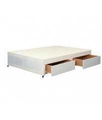 Cotton Double 4ft6 Cream Divan Base With 2 Drawers