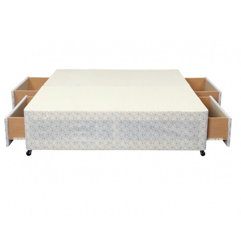 Basic Double 4ft6 Divan Base With 4 Drawers