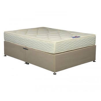 Upholstered Double 4ft6 Low Cream Divan Base