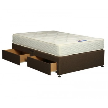 Upholstered King 5ft Coffee Divan Base With 4 Drawers