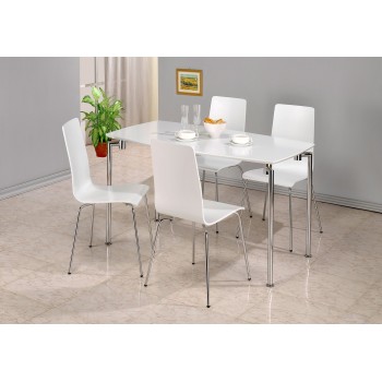 Dove Rectangle Table + 4 Chairs